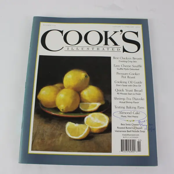 Lot 4 Cook's Illustrated Magazines 2014 Issues 126 127 129 130