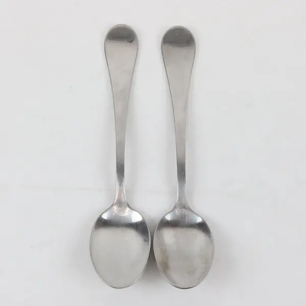 Lot of 2 Cambridge Charm 18/8 Stainless Steel Teaspoons 6 3/4in