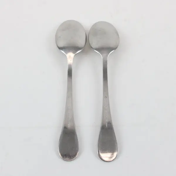 Lot of 2 Cambridge Charm 18/8 Stainless Steel Teaspoons 6 3/4in