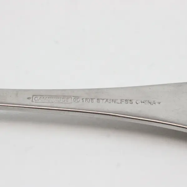 Lot of 2 Cambridge Charm 18/8 Stainless Steel Teaspoons 6 3/4in