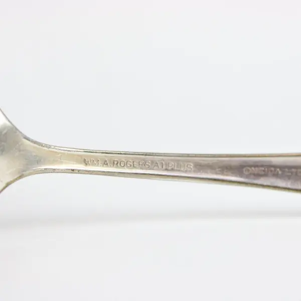 Lot of 2 WM A Rogers Oneida Vintage Lady Stuart Silverplate Teaspoons 6 1/4"