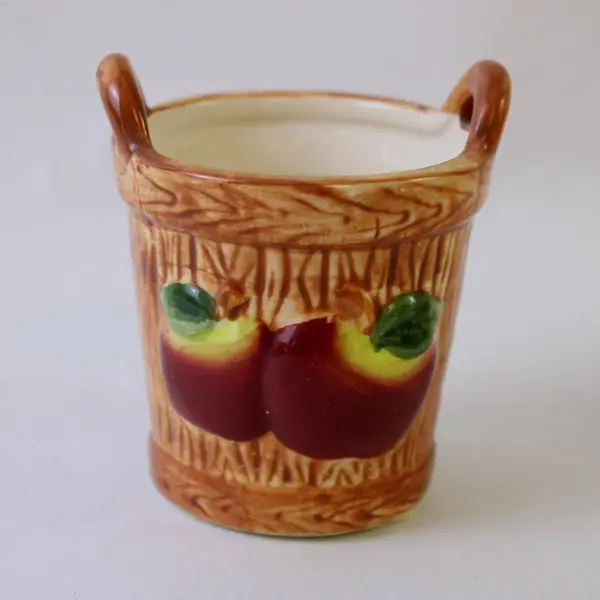 Set of 2 Yankee Candle Apple  Barrel Votive Candle Holder Farmhouse Country 