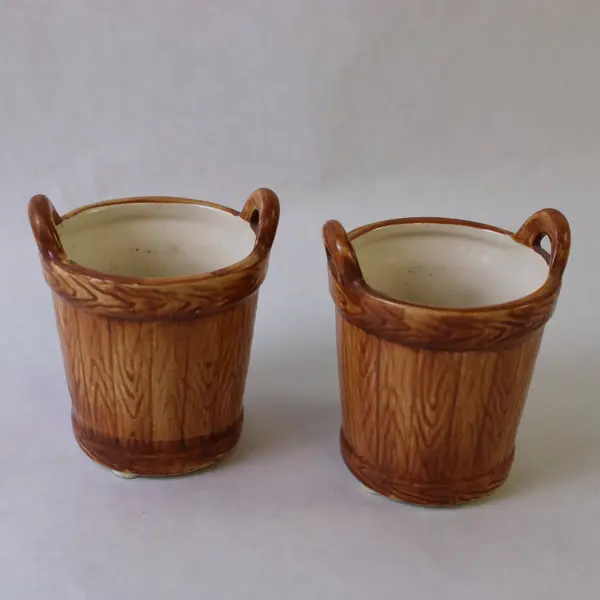 Set of 2 Yankee Candle Apple  Barrel Votive Candle Holder Farmhouse Country 