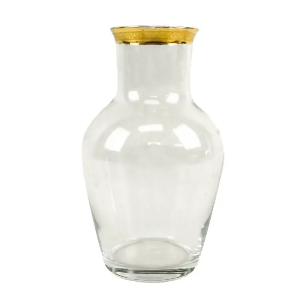 Executive Imperial Water Carafe Gold Rim 7in Decorative Pitcher