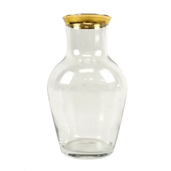 Executive Imperial Water Carafe Gold Rim 7in Decorative Pitcher