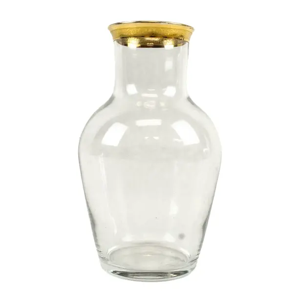 Executive Imperial Water Carafe Gold Rim 7in Decorative Pitcher