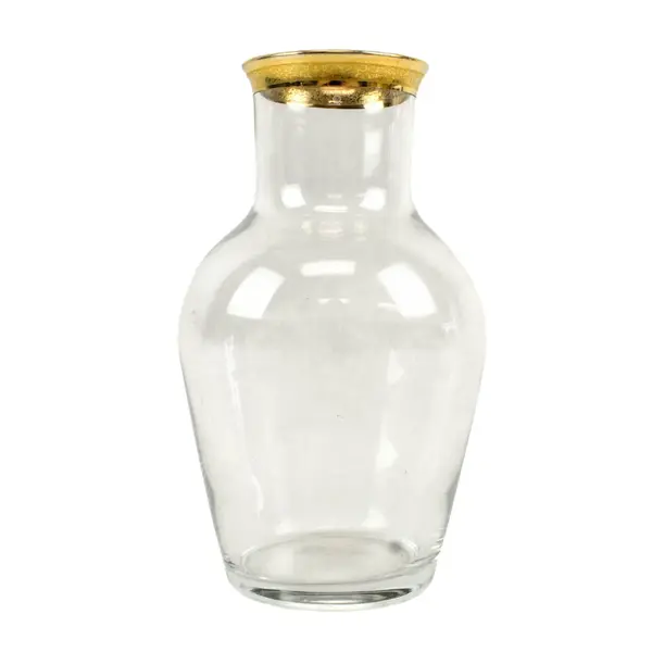 Executive Imperial Water Carafe Gold Rim 7in Decorative Pitcher