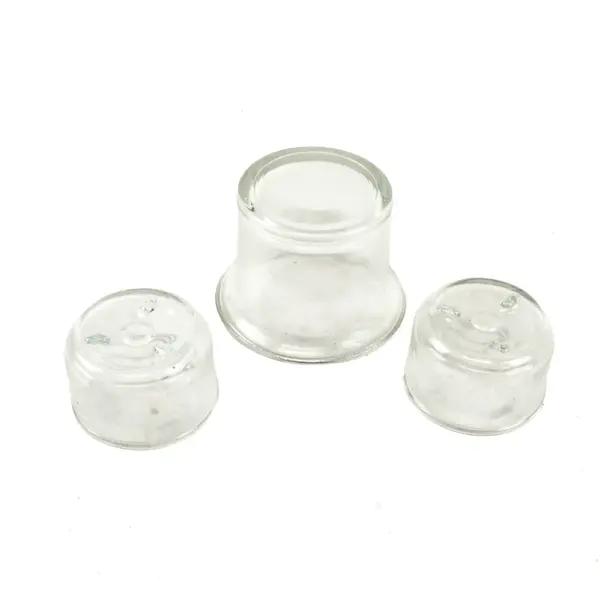 Lot of 3 Clear Glass Votive Tea Light Candle Holders
