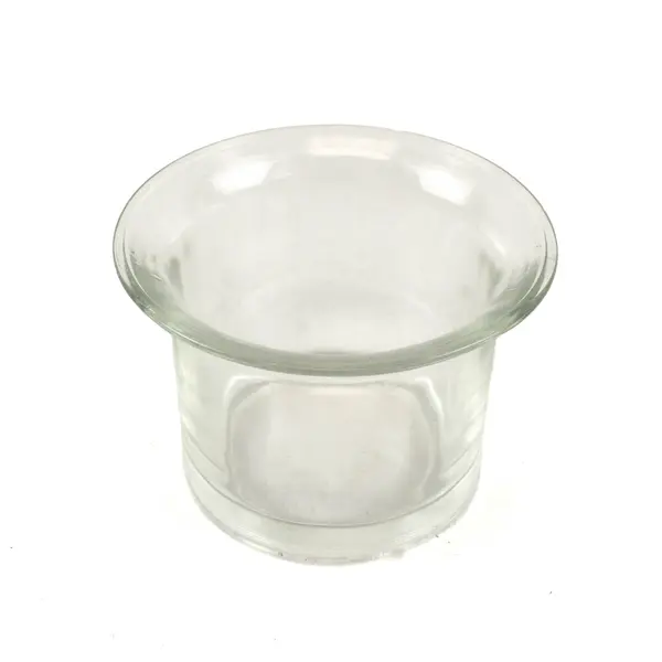 Lot of 3 Clear Glass Votive Tea Light Candle Holders