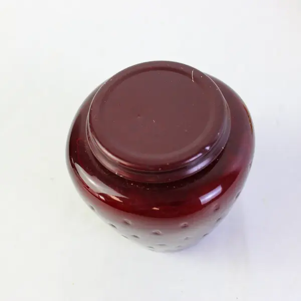 Vintage Avon Strawberry Bath Gelee Empty 4.5 Oz Glass Jar No Ladle