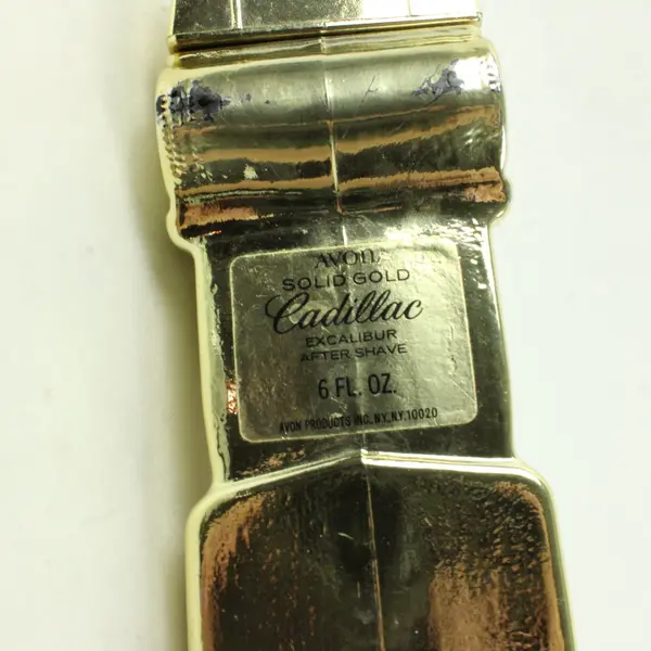 Avon Solid Gold Cadillac Excalibur After Shave Cologne Vintage Bottle