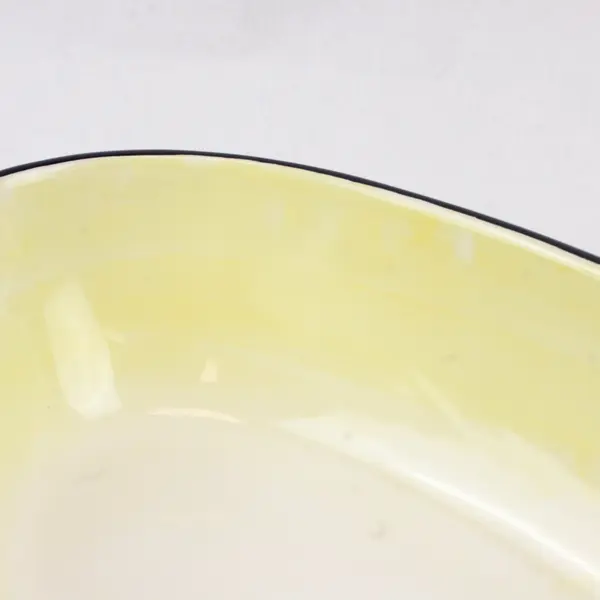 Vintage HD Designs Hand-Painted Ceramic Serving Dish Olive Branch Yellow