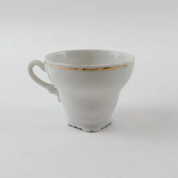 Set of 6 Vintage  Moss Rose Porcelain Fine China Tea Cups W/Gold Trim