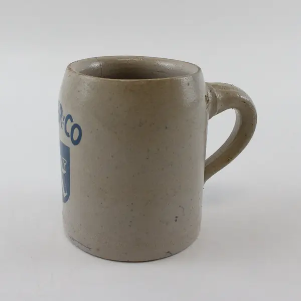 Vintage German C. Mayer & Co. Salt Glazed Stoneware Beer Stein 4"