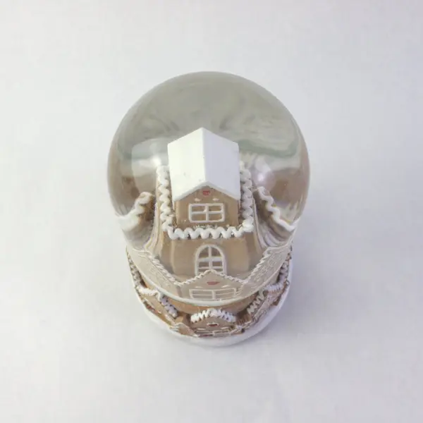 Gingerbread Musical Snow Globe We Wish You a Merry Christmas Holiday