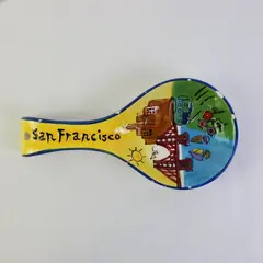 San Francisco Ceramic Souvenir Spoon Rest Collectible Kitchen Decor