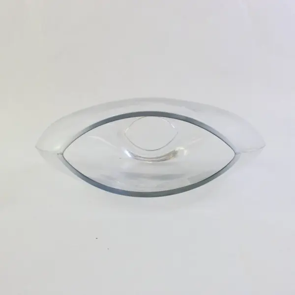 Clear Round Glass Vase Narrow Neck Decor