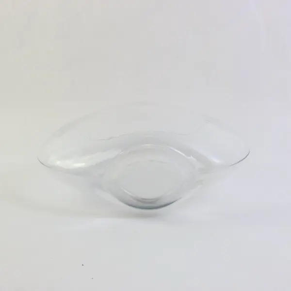 Clear Round Glass Vase Narrow Neck Decor