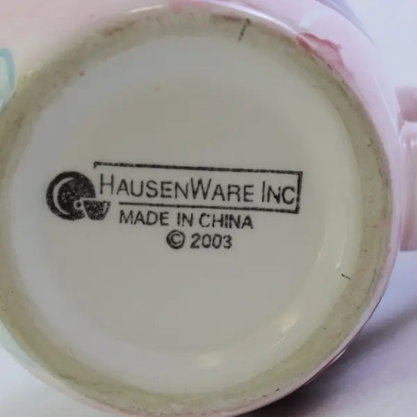 Hausenware 2003 Valentine Pink Ceramic Hearts Coffee Mug Cup