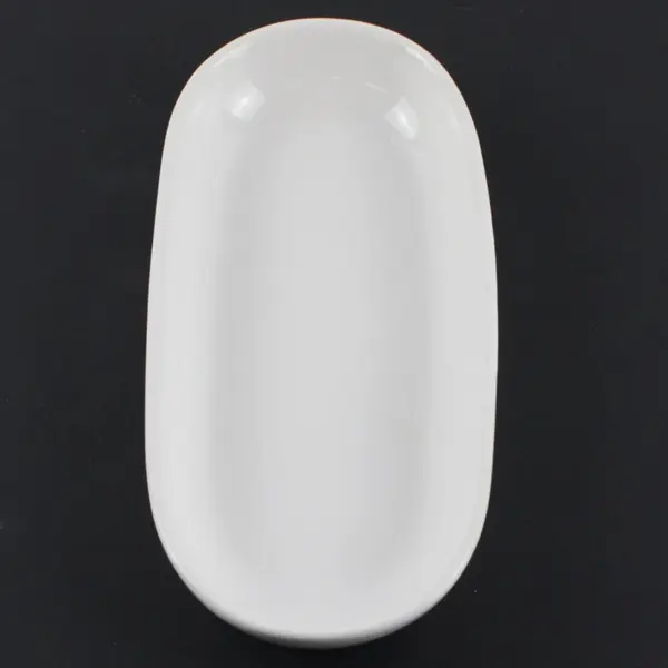 White Ceramic Serving Tray 10 x 4.5 In Snack Appetizer Dish