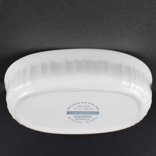 CorningWare French White 15oz Oval Baker Baking Dish No Lid