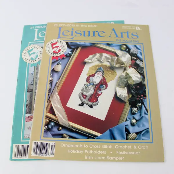 Vintage Lot of 2 Leisure Arts The Magazine December 1990 April 1991 Good