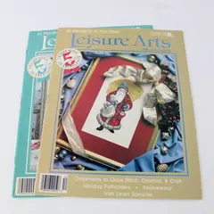 Vintage Lot of 2 Leisure Arts The Magazine December 1990 April 1991 Good