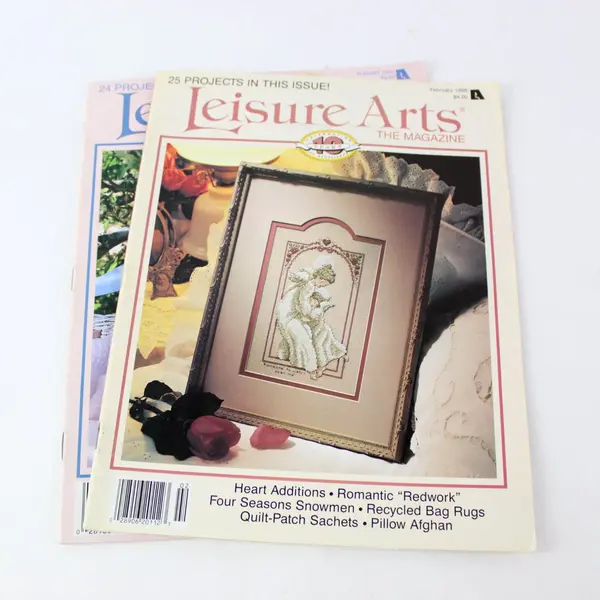 Vintage Lot of 2 Leisure Arts The Magazine February 1996 & August 1997