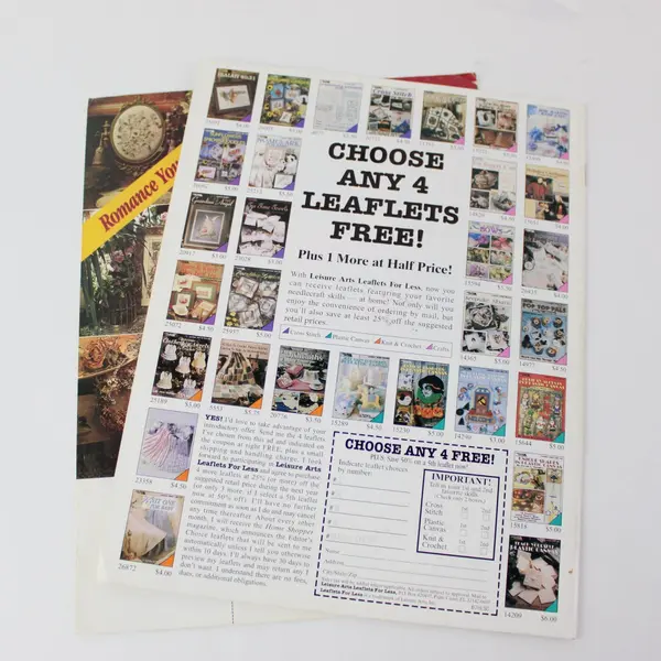 Vintage Lot of 2 Leisure Arts The Magazine February 1996 & August 1997