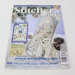 VTG Stitcher's World Magazine Jan 2002 40+ Xmas Projects for Cross-Stitch Good