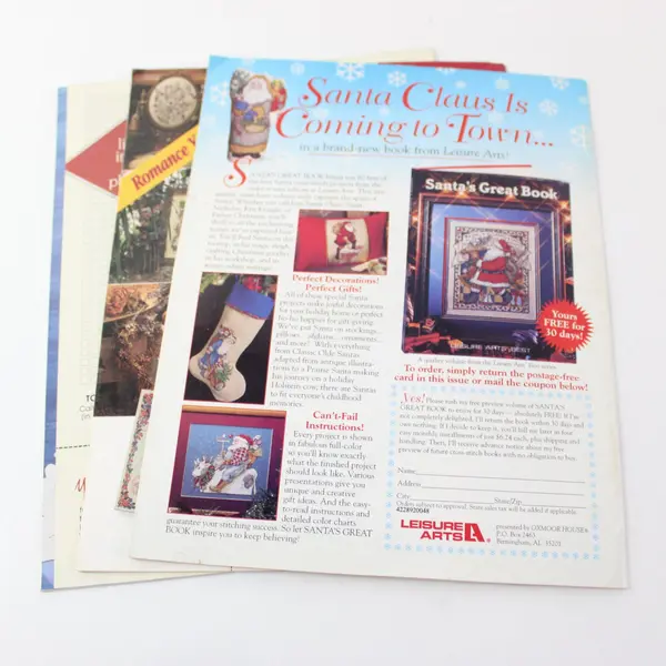 VTG Lot of 3 For The Love of Cross Stitch Magazines Mar 1990 Jan 1994 & Jan 1997