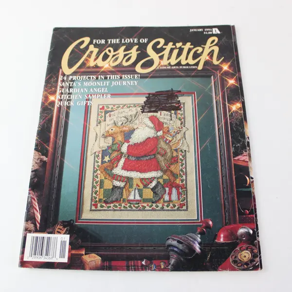 VTG Lot of 3 For The Love of Cross Stitch Magazines Mar 1990 Jan 1994 & Jan 1997