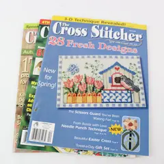 Lot of 3 The Cross Stitcher Magazines April 2005 Aug 2006 & Oct 2007 Good