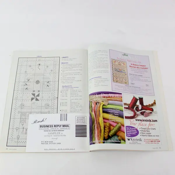 Just CrossStitch Aug 2008 Christmas Ornament Preview Single Issue Mag