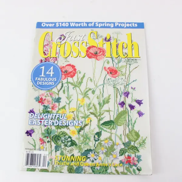 Single Issue Just CrossStitch Magazine March/April 2010 14 Fabulous Designs Good