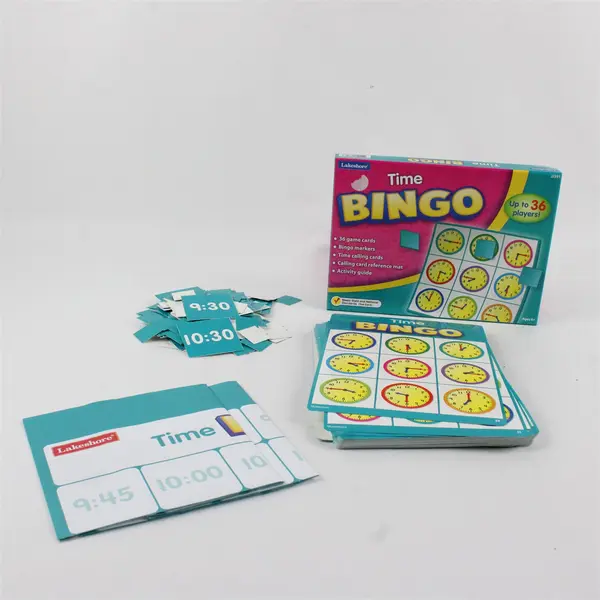 Lakeshore Learning Time Bingo Math Game JJ391 Complete 36 Players
