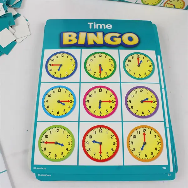 Lakeshore Learning Time Bingo Math Game JJ391 Complete 36 Players