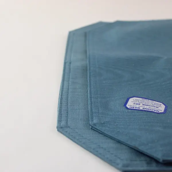 Set of 2 Salant Shimmery Blue Octagonal Placemats 17.5" 