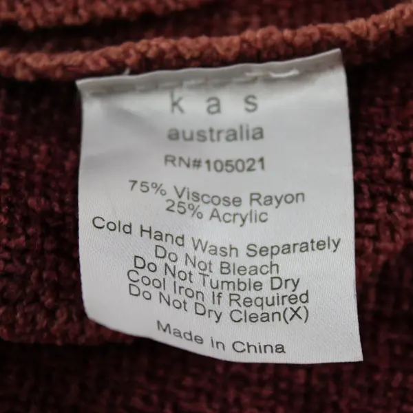 KAS Australia Red Fringe Knit Throw Blanket 54"x66"