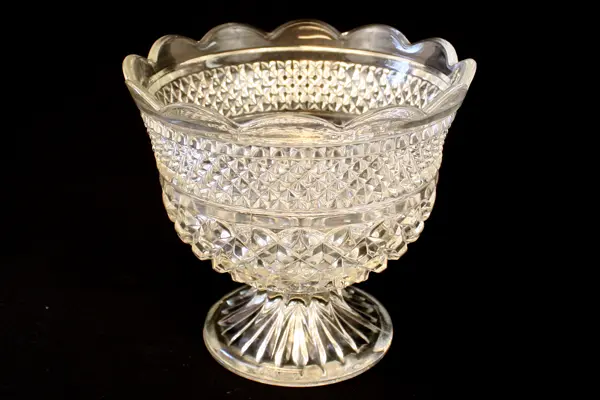 Anchor Hocking Wexford Glass Footed Compote 7.5"