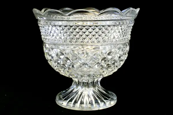 Anchor Hocking Wexford Glass Footed Compote 7.5"