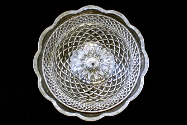 Anchor Hocking Wexford Glass Footed Compote 7.5"