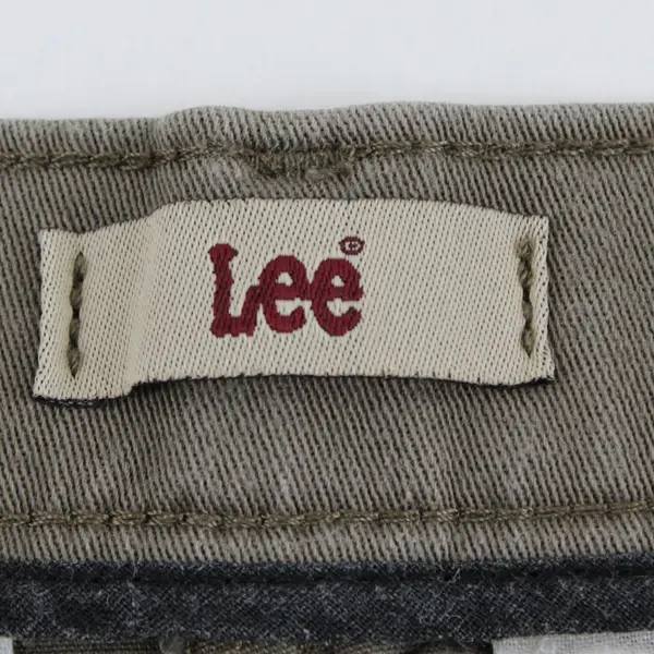Lee Gray Taupe Straight-Leg Pants Petite 10SP