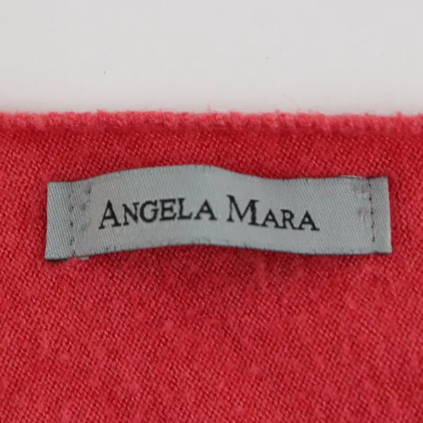 Angela Mara Red Long-Sleeved V-Neck Sweater Women's XL