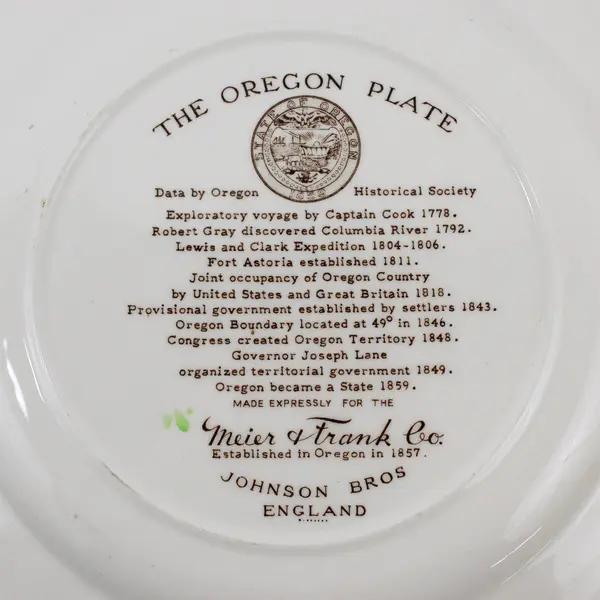 2 Vintage Brown The Oregon Plates By Johnson Bros. England