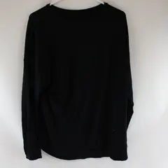 GAP Solid Black Long-Sleeved T-Shirt Women's XL