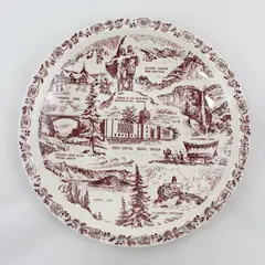 Vernon Kilns Famous Oregon Landmarks Stoneware Plate 10.5"