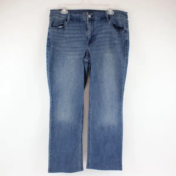 Old Navy Womens Mid-Rise Bootcut Jeans Sz 14 Stretch Casual Blue Denim