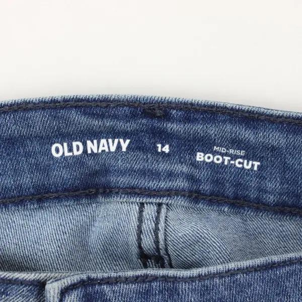 Old Navy Womens Mid-Rise Bootcut Jeans Sz 14 Stretch Casual Blue Denim