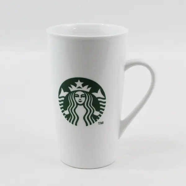 2014 Tall 16 Ounce White Starbucks Logo Ceramic Coffee Mug